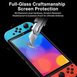 Screenprotector geschikt voor Nintendo Switch 1 met montage frame - Set van 3 stuks - Sounix - Screenprotector Tempered Glass - Gehard Glas — thumbnail 5