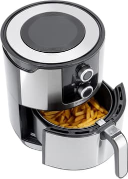 Heteluchtfriteuse - Airfryer - Gezond Frituren - Roestvrij Staal - 4 Liter - Zilver — thumbnail 1