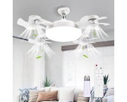 E27+B22 schroeffitting voor plafondventilator | LED drone plafondventilator met afstandsbediening | Dimbare ventilator met timerfunctie | Stille stekkerventilator voor slaapkamer — afbeelding 1