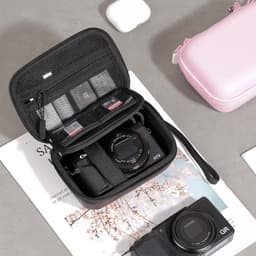 Cameratas geschikt geschikt voor Canon G7X Mark III/II, SX740 HS, Sony ZV-1F, Ricoh GR III, Panasonic Lumix TZ99, Kodak WPZ2 en andere camera's. Digitale cameratas - zwart. — thumbnail 2
