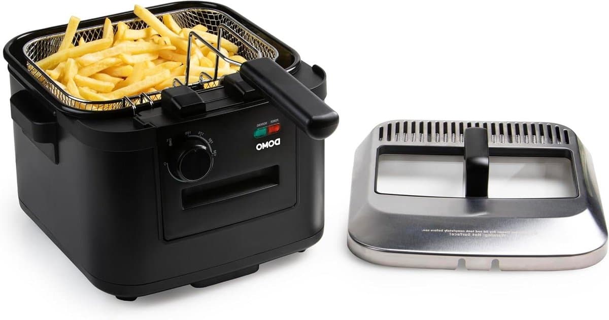 Friteuse XL - Frituurpan Elektrisch - Grote porties maken - Koude zone technologie - 4 Liter - Zwart — afbeelding 1
