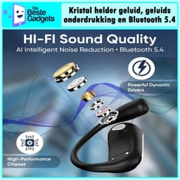 De Beste Gadgets AI Vertaal Oordopjes – Real-Time Vertaling in 144 Talen – Draadloze Bluetooth Earbuds met Oplaadcase — thumbnail 3