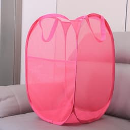 Wasmand Gaas - Opvouwbare Mand - Was Sorteren - Luchtcirculatie - 45 Liter - Rood — thumbnail 3