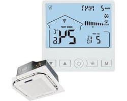 Slimme Thermostaat - Energiezuinig Paneel - Comfort Verhogend - Moderne Stijl - 8.6x8.6 cm - Wit