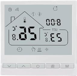 Digitale Thermostaat - Slimme Regelaar - Vloerverwarming Bediening - 5-2 Dagen Programmering - 10 x 5 x 5 cm - Wit — thumbnail 1