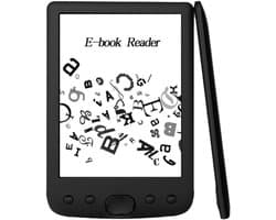 6-inch inkjet e-reader, draagbaar e-leesapparaat, 8 GB geheugen, digitaal display, geschikt voor thuis en op reis.