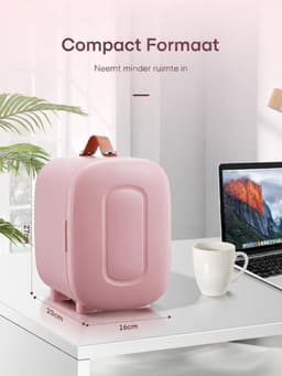 Lìon® Mini Koelkast - 5L Capaciteit - Skincare Koelkast - Minibar - Roze - 29cm x 20cm x 27cm — thumbnail 2
