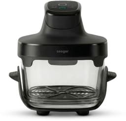 Seeger ClearFry - Glazen Airfryer - 6 Programma's - PFAS-Vrij - 60°C Tot 200°C - 2.5L + 4.5L Glazen Containers - Zwart — thumbnail 3