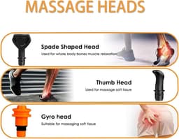 Vervangbare Massager Gun Accessoires - EVA-polyurethaan - 9 Verschillende Massagekoppen - Geschikt voor Diepe Weefselmassage - Voor Sporters en Fitnessliefhebbers — thumbnail 3