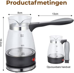 Turkse Koffiezetapparaat - Turkse Koffiekan - Espressomachine - Koffiezetapparaat 500 ml - Voor Turkse Koffie, Espresso en Thee — thumbnail 2