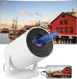 Draagbare Videoprojector - Wit - 1080P Full HD - Android 12.0 - Voor Thuisbioscoop — thumbnail 1