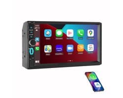 ESSGOO Autoradio 2 Din - 7 Inch Touchscreen - MP5 - Apple CarPlay & Android Auto - Bluetooth, USB, AUX, SWC