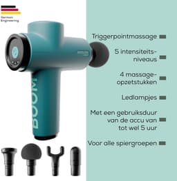 Massage Gun – 5 Intensiteitsstanden – 4 Opzetstukken – Oplaadbaar Spiermassageapparaat – Tot 3000 RPM — thumbnail 4