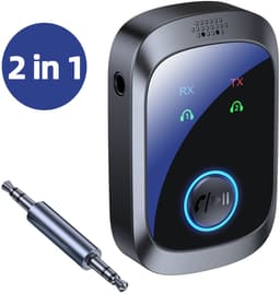 Bluetooth 5.4 AUX Adapter 2-in-1 Bluetooth Transmitter en Receiver Auto 3.5mm - Voor Auto, TV, PC, Koptelefoon - 2 Apparaten Verbinden - Vrije Muziek & Handsfree Gesprekken — thumbnail 1