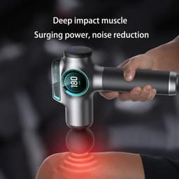 Massagepistool, diep weefsel rugmassager met 8 vervangende massagekoppen - impactmassagepistool voor sporters, voor pijnverlichting, ultrastille elektrische massageapparaat voor genezing, ontspanning — thumbnail 2