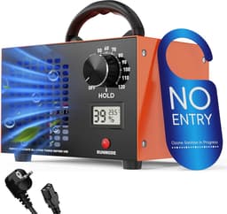 Fokelyi Ozon Generator - Ozonmachine Luchtreiniger 60.000 Mg/u - Geurverwijderaar Kantoor Voor Auto En Huis Tot 300m² - Formaldehyde Verwijderaar Desinfectie Met Timer - Zwart — thumbnail 1