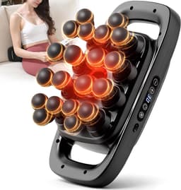 Massagepistoolset met 20 opzetstukken, diepweefselpercussiemassageapparaat met 3 standen en 30 intensiteiten, draagbaar massagepistool voor spier-, been- en taillemassage en pijnverlichting (zwart, 20 opzetstukken) — thumbnail 1