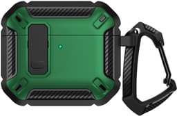 Mobigear Hoesje geschikt voor Apple AirPods 4 Hardcase Hoesje | Mobigear Armor Clip - Groen — thumbnail 1