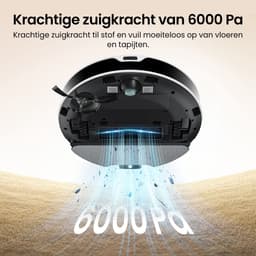 Lefant M350 Robotstofzuiger met dweilfunctie - Automatische lediging - Stofzuiger - 6000 Pa zuigkracht - Met oplaadstation - Bedienbaar via smartphone - ToF-navigatie - Met leegstation - Ideaal voor huisdieren - Zwart — thumbnail 2