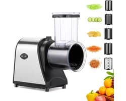 Elektrische Groentesnijder - Groente Snijmachine - Snel Groenten Snijden - 5-in-1 Multifunctioneel - 250 W - Zwart