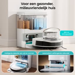 Lefant M265 Robotstofzuiger met dweilfunctie – 20.000 Pa zuigkracht – Automatisch dweilen – Zelfdrogend – Wit –Herbruikbare stofbak – Geschikt voor huisdierhaar – dTOF LiDAR-navigatie — thumbnail 2
