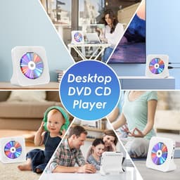 Multifunctionele Bluetooth-cd-speler - CD-speler met FM-radio - 5 Modi: CD, Bluetooth, FM, USB en AUX - Bluetooth-zender en -ontvanger - 2 HiFi-luidsprekers - Slaaptimer van 30–180 Minuten - Voor Thuis, Luisterboeken en Taalstudie — thumbnail 2
