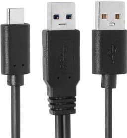 USB-C naar Dual USB Y-Kabel | Extra Stroom en Data voor Externe Harde Schijf en Laptop — thumbnail 2