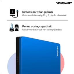 Externe Harde Schijf - Opslagapparaat - Bestanden Opslaan - Schokbestendige Aluminium Behuizing - 1TB Capaciteit - Modern Blauw — thumbnail 5