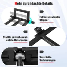 Hefbrug Grasmaaier - Tractor Lift - Onderhoud Tuinmachines - 400 kg Draagkracht - 11.5-77 cm Hoogte - Zwart — thumbnail 2