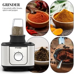 SnelShoppen - Multifunctionele Keukenmachine 1100 W met 3 Snelheden, Pulsfunctie, 3,2L Hakmolen, 1,5L Mixer, Kneedmachine, Citruspers, Rasp en Omkeerb — thumbnail 5