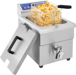 Inductie Friteuse - Professionele Frituurpan - Snel Eten Bereiden - Energiebesparende Inductietechnologie - 10 Liter - Roestvrij Staal — thumbnail 2