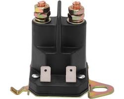 SnelShoppen - Starter Solenoid 12V 100A met 4 Terminals - Duurzaam Metaal en ABS - Vervangende Starter Solenoid Relay voor Grasmaaier en Tuintractoren