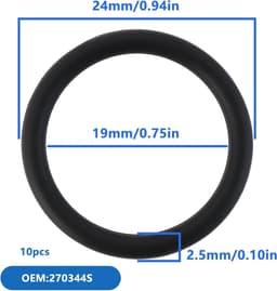 SnelShoppen - 10 Stuks Grasmaaier Inlaatbuis O-Ring 270344S Vervangingsonderdeel voor Briggs en Stratton 3.5PK Motor — thumbnail 3