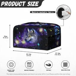 Slowcooker Overtrek - Apparaat Hoes - Keuken Organisatie - Met Opbergvakken - 43x27x25 cm - Galaxy Wolf — thumbnail 3