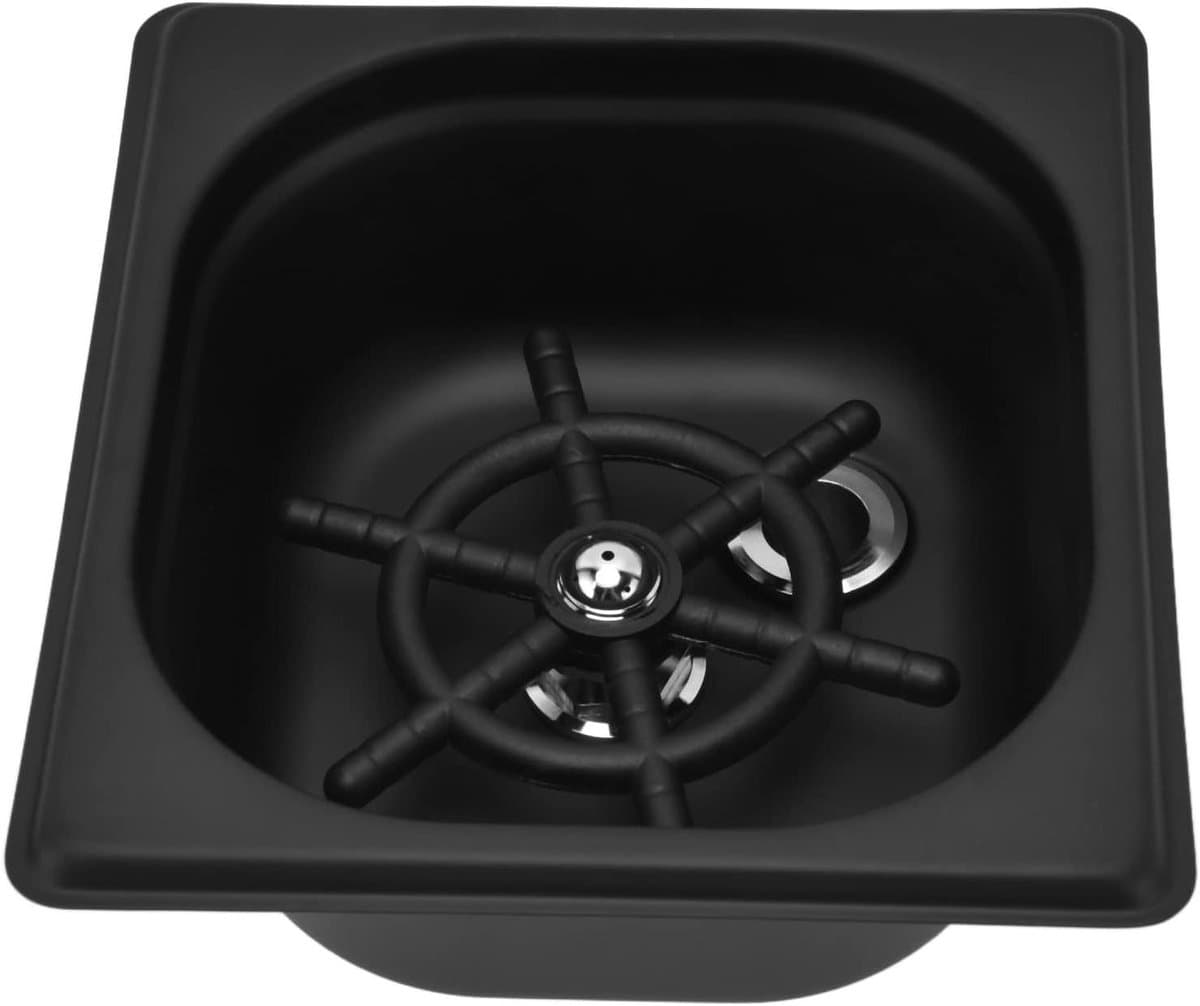 Bekerreiniger RVS - Glasreiniger Bar - Snel Glazen Wassen - Automatische Watersproeiing - 176 mm - Zwart — afbeelding 1
