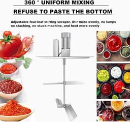 Keukenmixer Met Verwarming - Automatische Mixer Stoofpot - Sausen en Stoofpotten Maken - Roestvrij Staal Dubbellaagse Schraper - 25L - Zilver — thumbnail 5