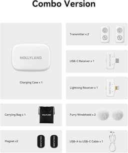 Hollyland-A1-Combo-Draadloze-Microfoon-Ivoorwit-48kHz-24bit-High-Fidelity-3-niveau-Intelligente-Ruisonderdrukking — thumbnail 4
