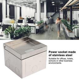 Inbouw vloeraansluiting - waterdicht - roestvrij staal - ideaal voor keuken en kantoor - m-winkel — thumbnail 2