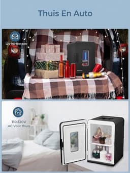 SP® Minibar - 15L Capaciteit - Mini Koelkast - Draagbare Koelkast - Zwart - 45cm x 25cm x 31cm — thumbnail 3