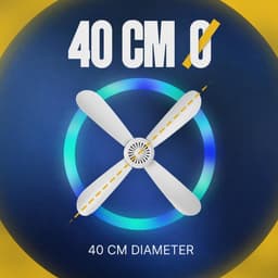 Camping Ventilator - Mobiele Plafondventilator - Hangventilator - Ø 40 cm - Draagbaar en Stil - Met Ophanghaak - 5 Meter XXL-Kabel met Schakelaar - 4 Afneembare Ventilatorbladen - 5 Watt - Wit - Ideaal voor Camping, Tent en Caravan — thumbnail 4