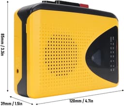 Draagbare cassetterecorder – AM/FM-radio – opname op cassette via MIC – ingebouwde luidspreker – koptelefoonaansluiting – DC of batterij.L — thumbnail 2