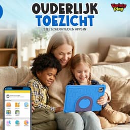 SnelShoppen - Kindertablet 10 inch - Android 15 - 64GB - Inclusief Hoes - Ouderlijk Toezicht - Kids Tablet - WiFi - Groen — thumbnail 3