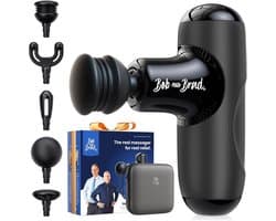 Mini Massage Gun - Massagepistool - Draagbaar - Voor Rug, Nek en Schouders - Krachtige Brushless Motor - USB-C Snelladen - Inclusief Reisetui - Zwart