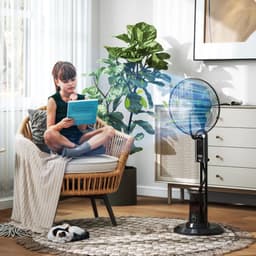 NordHaus Staande Ventilator met Waterkoeling - Luchtbevochtiger - Mistventilator - Ultrasone Verkoeling - Zwart 120 cm — thumbnail 3