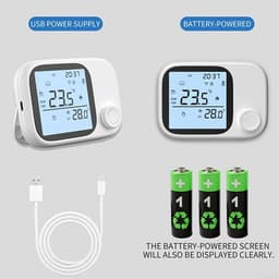 Slimme Thermostaat - Wandmontage Bediening - Energie Besparen - App Bediening - 8.6 x 11.8 cm - Wit — thumbnail 3
