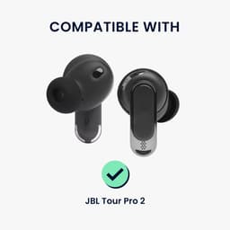 kwmobile 6x cover voor in-ear oortjes geschikt voor JBL Tour Pro 2 - Vervangende oordopjes van siliconen in zwart - 3 maten — thumbnail 3