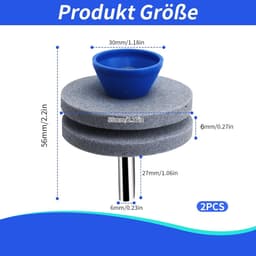 SnelShoppen - Maaier Mes Slijper Set, 4 Stuks (2 Enkele Laag + 2 Dubbele Laag), Grondige Slijper voor Grasmaaier Blades, Tuingereedschap, Herbruikbaar — thumbnail 4