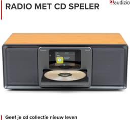 DAB radio - Audizio Palmi - Radio met cd speler - Bluetooth radio - FM, DAB+ en USB - Bamboe — thumbnail 4