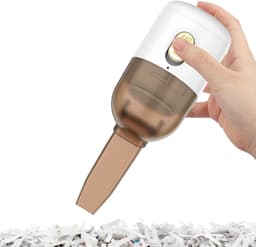 Handheld stofzuiger - Klein stofzuigertje - Tafelstofzuiger - stofzuiger - draagbaar - handheld - USB Oplaadbaar - hoge zuigkracht - compact en draagbaar - bureau voor het reinigen van kruimels, huishouden, kantoor - wit — thumbnail 2