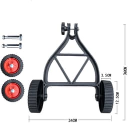 SnelShoppen - Graszager met Verstelbare Steun voor Grastrimmer met Wielen, Ondersteuningswiel voor Grasmaaier, Elektrische Borstelsnijder Accessoires — thumbnail 2